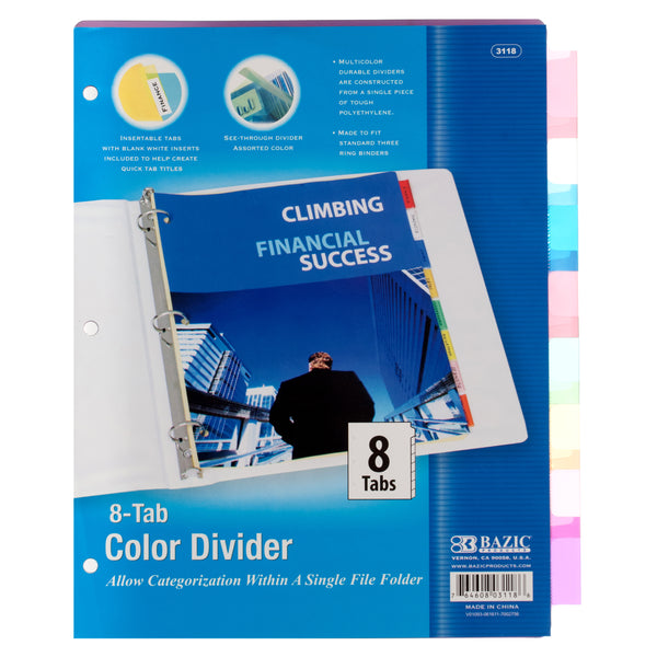 8-Tab Color Dividers (24 Pack)
