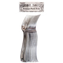 Silver Plastic Cutlery Fork 12Ct