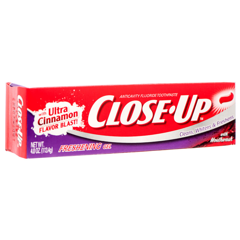 Close Up Ultra Cinnamon Gel Toothpaste, 4 oz (24 Pack)