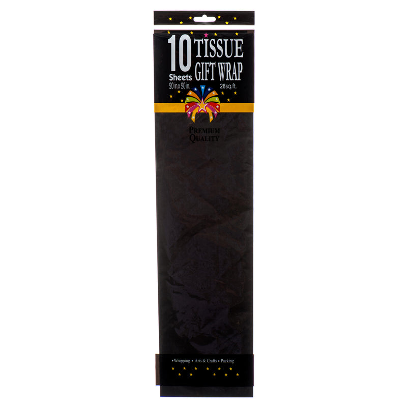 Tissue Wrap Black 10 Ct (12 Pack)