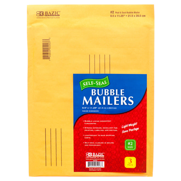 Self-Seal Bubble Mailer, 3 Count (24 Pack)