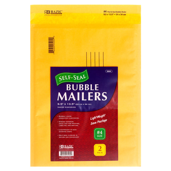 Bubble Mailer Clasp Envelope, 2 Count (24 Pack)