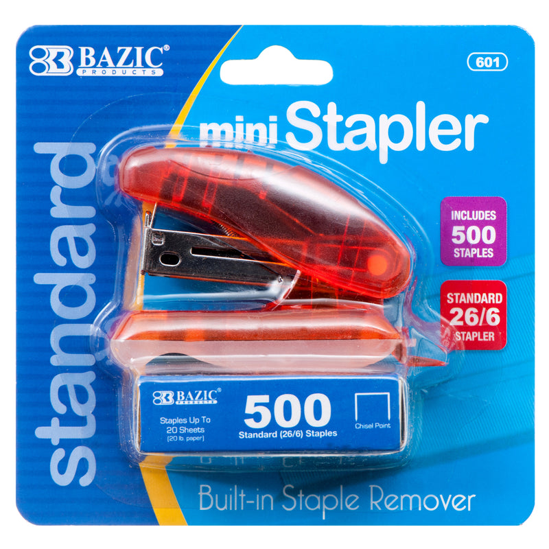 Mini Stapler w/ Staples (24 Pack)