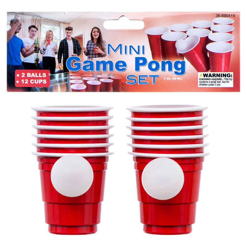 Mini Pong Game 14-Piece Set (24 Pack)