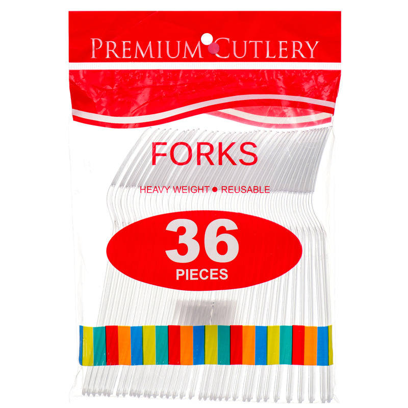 Plastic Fork 36 Ct Clear Color (36 Pack)