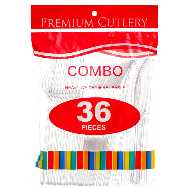 Plastic Combo 36 Ct Clear Color (36 Pack)