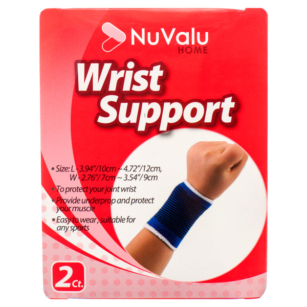 Nuvalu Elastic Support Wrist 2Pc W/ Blister (24 Pack)