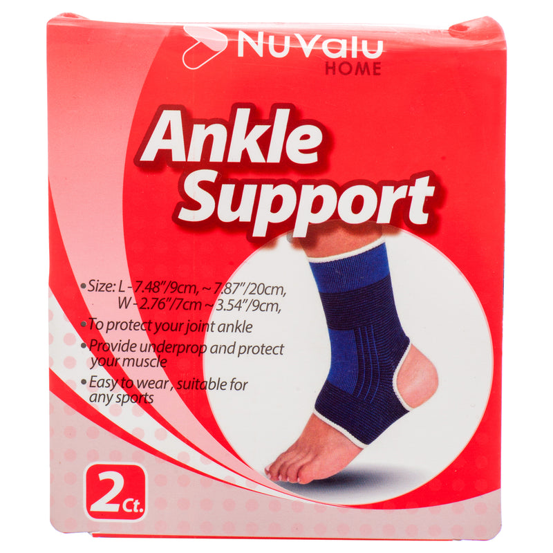 Nuvalu Elastic Support Ankle 2Pc W/ Blister (24 Pack)