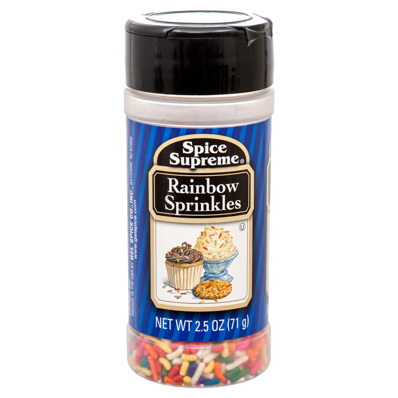 Spice Supreme Rainbow Sprinkles, 2.5 oz (12 Pack)